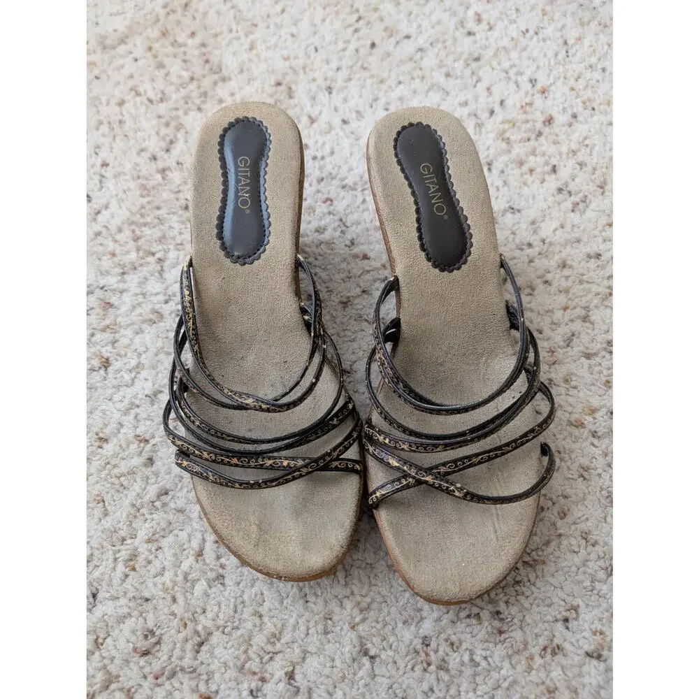 Gitano vintage wedge heel sandals